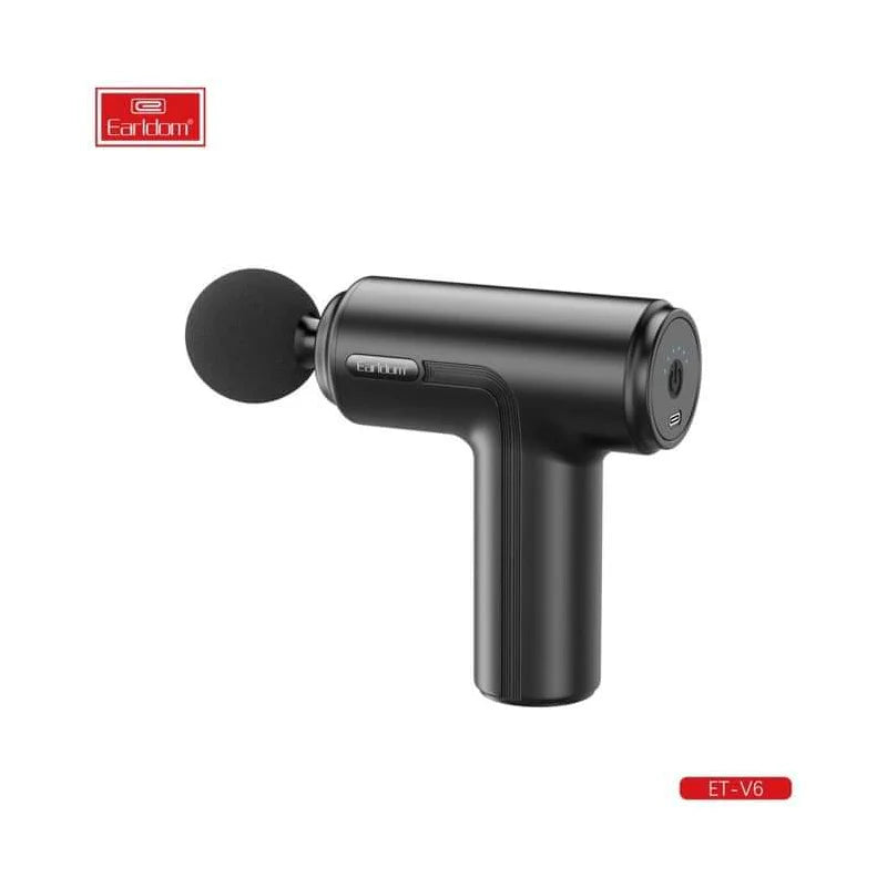 Earldom ET-V6 Mini Vibration Massage Gun - 1200mAh - Black - Saif Al Najmi Kw